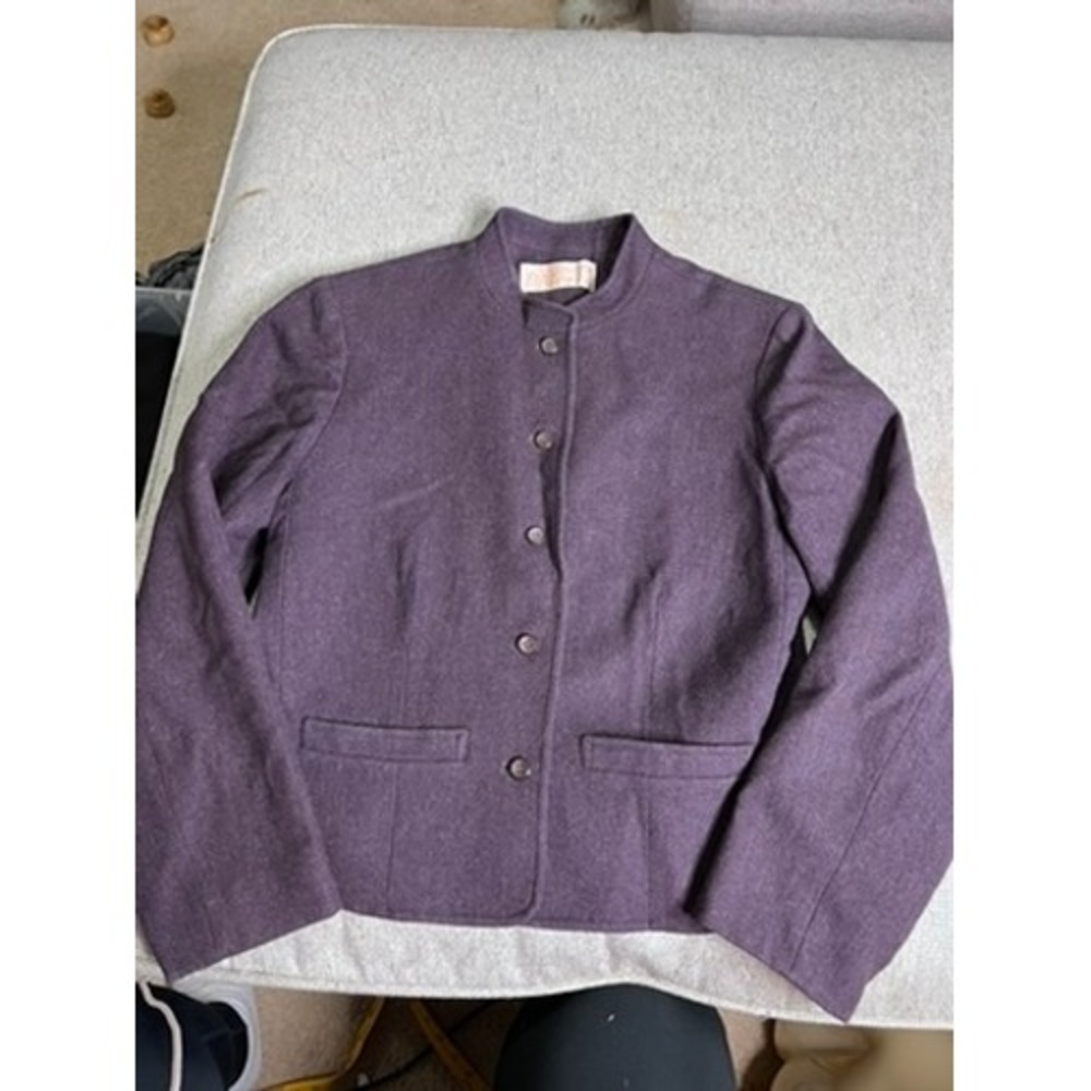Vintage Pendleton Pure Virgin Wool Jacket Purple Mandarin Collar Blazer USA Made - Picture 2 of 6